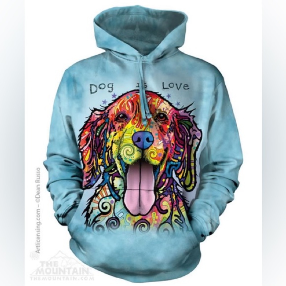 The Mountain Dog Is Love Tie Dye Hoodie Men’s Sweatshirt